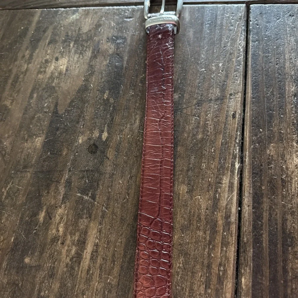 Vintage Kennth Cole crocodile Look Leather Belt‎ Sz 40 ES001